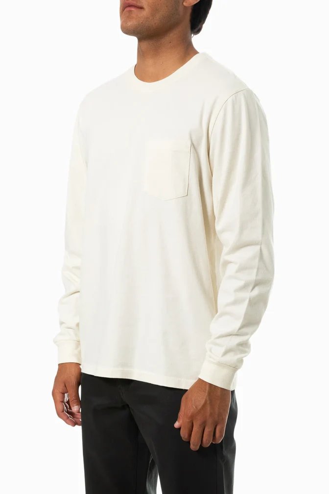 Beige 2 Camiseta hombre manga larga algodón orgánico