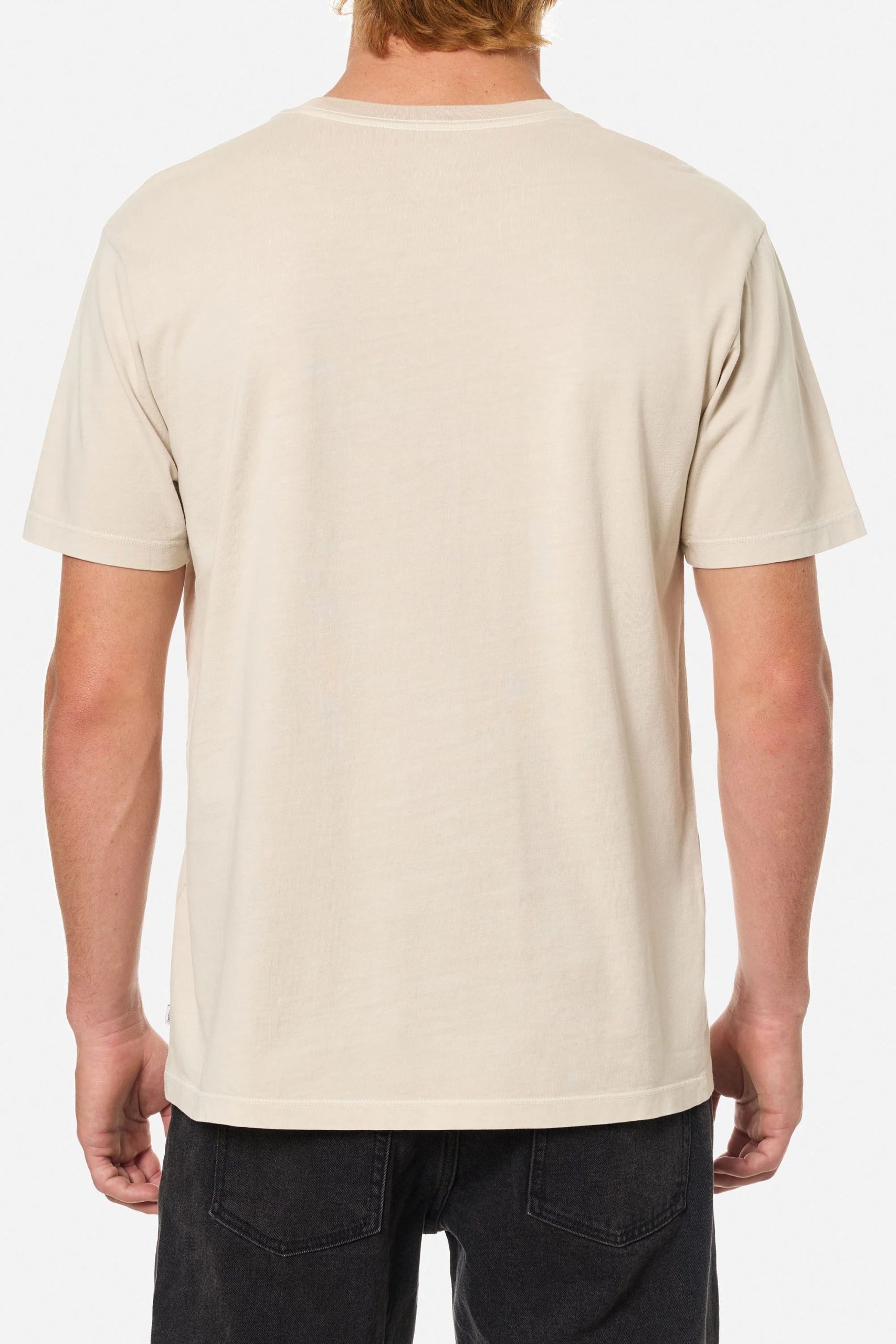 Beige 3 Camiseta Katin Lou Tee hombre algodón orgánico con gráfico personalizado inspirado en los años 70