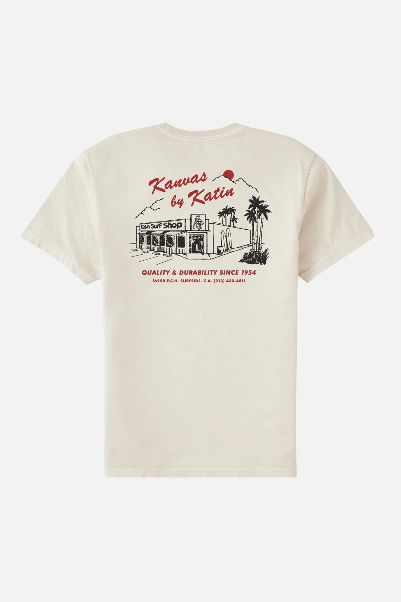 Birch 1 Camiseta Katin PCH Tee hombre algodón orgánico con gráfico vintage inspirado en cajas de fósforos