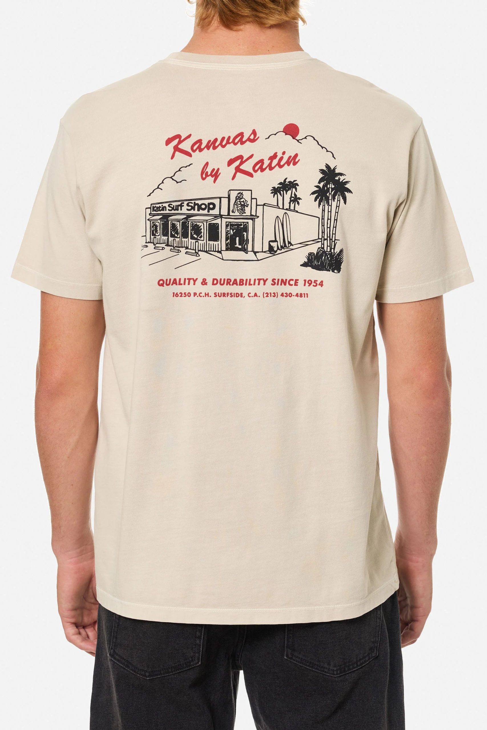 Birch 3 Camiseta Katin PCH Tee hombre algodón orgánico con gráfico vintage inspirado en cajas de fósforos