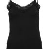 Black 1 Top elástico mujer escote en V