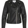 Black 1 Chaqueta biker mujer PU ligera OBJECT