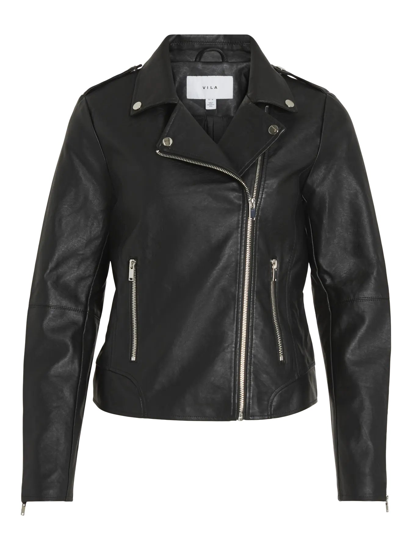 Black 1 Chaqueta biker mujer PU ligera OBJECT