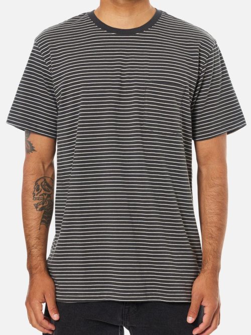 camiseta de rayas hombre Finley Pocket Tee algodón Katin