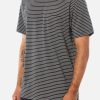 Black Wash 3 camiseta de rayas hombre Finley Pocket Tee algodón Katin