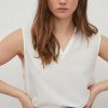 Blanco 4 Camiseta mujer VIROMA sin mangas VILA