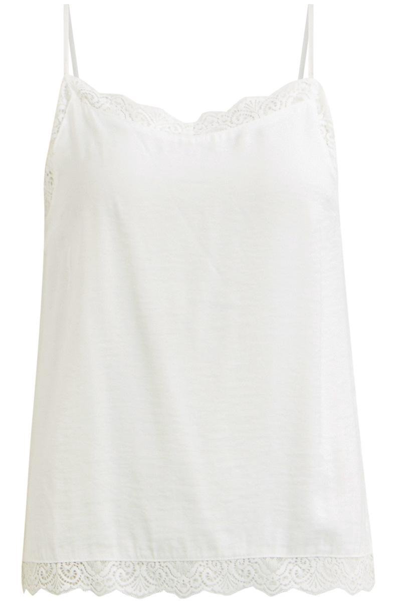 Cloud Dancer (White) 1 Top VILA mujer encaje escote en V