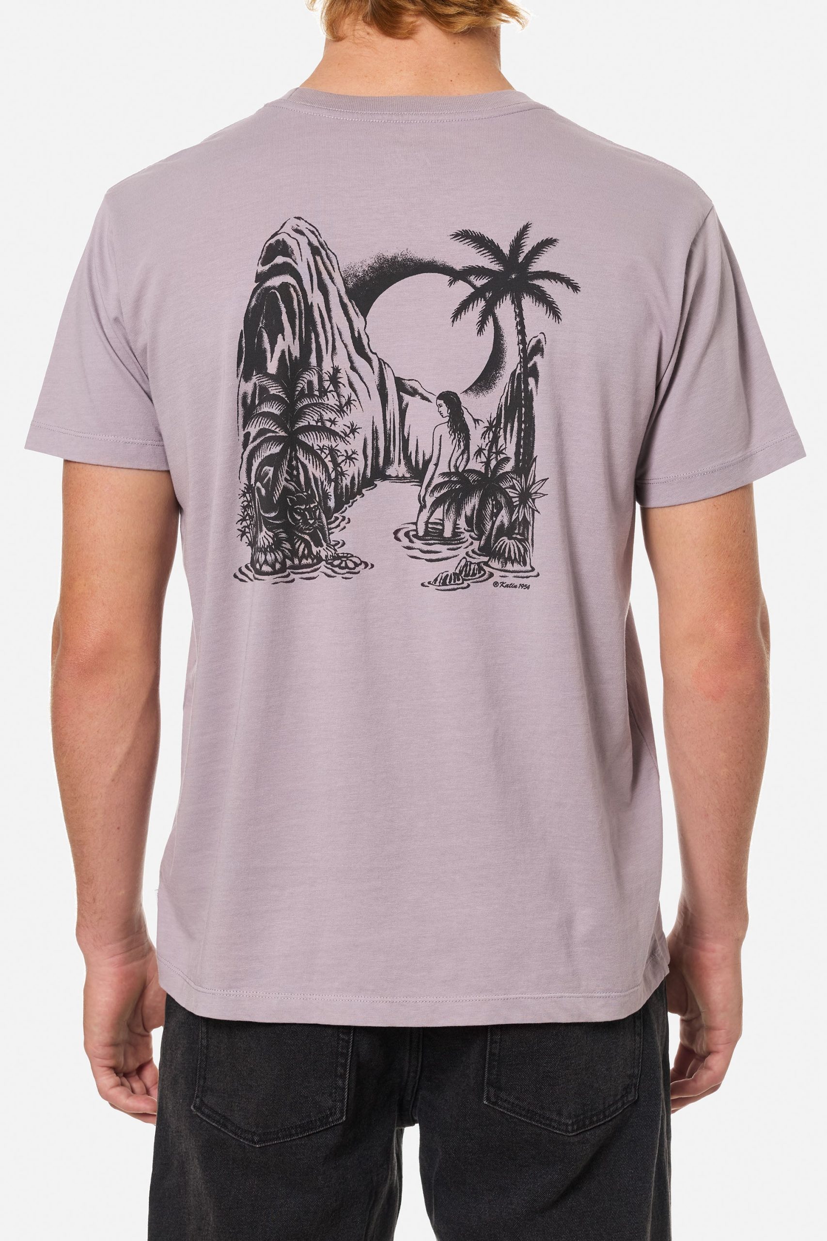 Lavender 3 Camiseta Katin Shallows Tee de algodón orgánico para hombre con gráfico ilustrado vintage