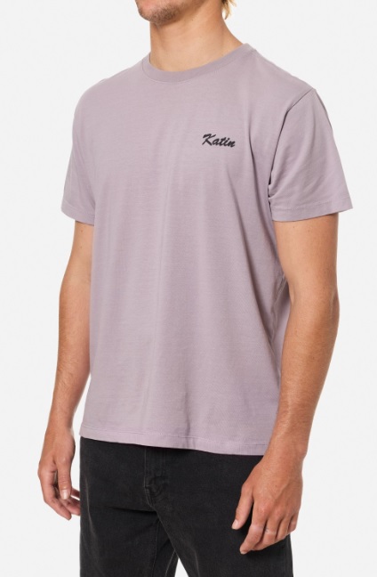 Lavender 4 Camiseta Katin Shallows Tee de algodón orgánico para hombre con gráfico ilustrado vintage