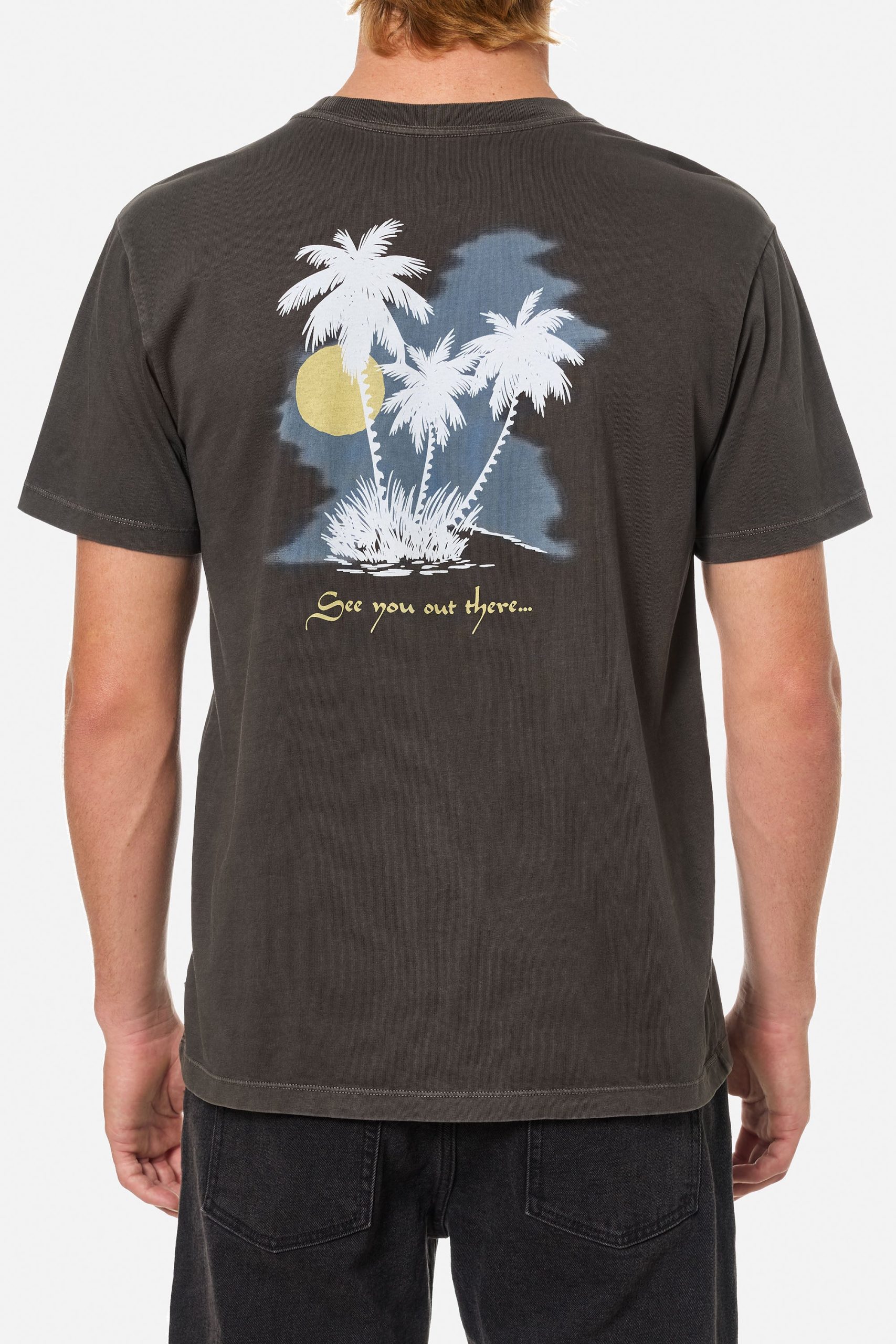 Lead 4 Camiseta Katin Oasis Tee hombre algodón orgánico teñida y lavada estilo surf vintage