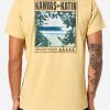 Mustard 4 Camiseta Katin Porto Tee hombre algodón orgánico con diseño surf vintage