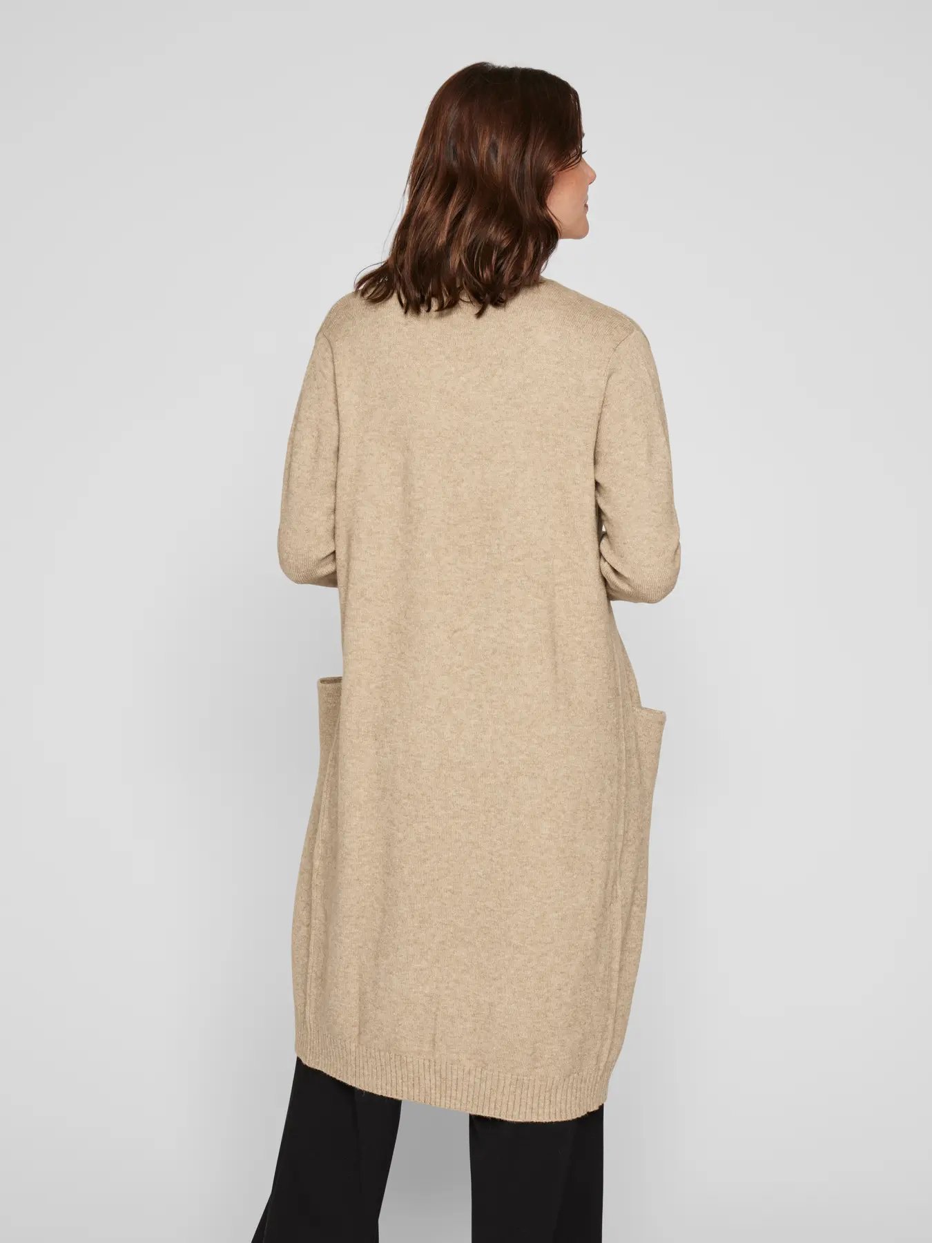 Natural Melange 4 Cárdigan mujer de punto con bolsillos OBJECT