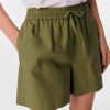 Olive 4 Pantalón corto mujer cintura media lino algodón orgánico OBJECT