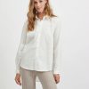 Optical Snow 2 Camisa mujer manga larga con botones y bajo más largo VILA” “Camisa suave y cómoda mujer con puño