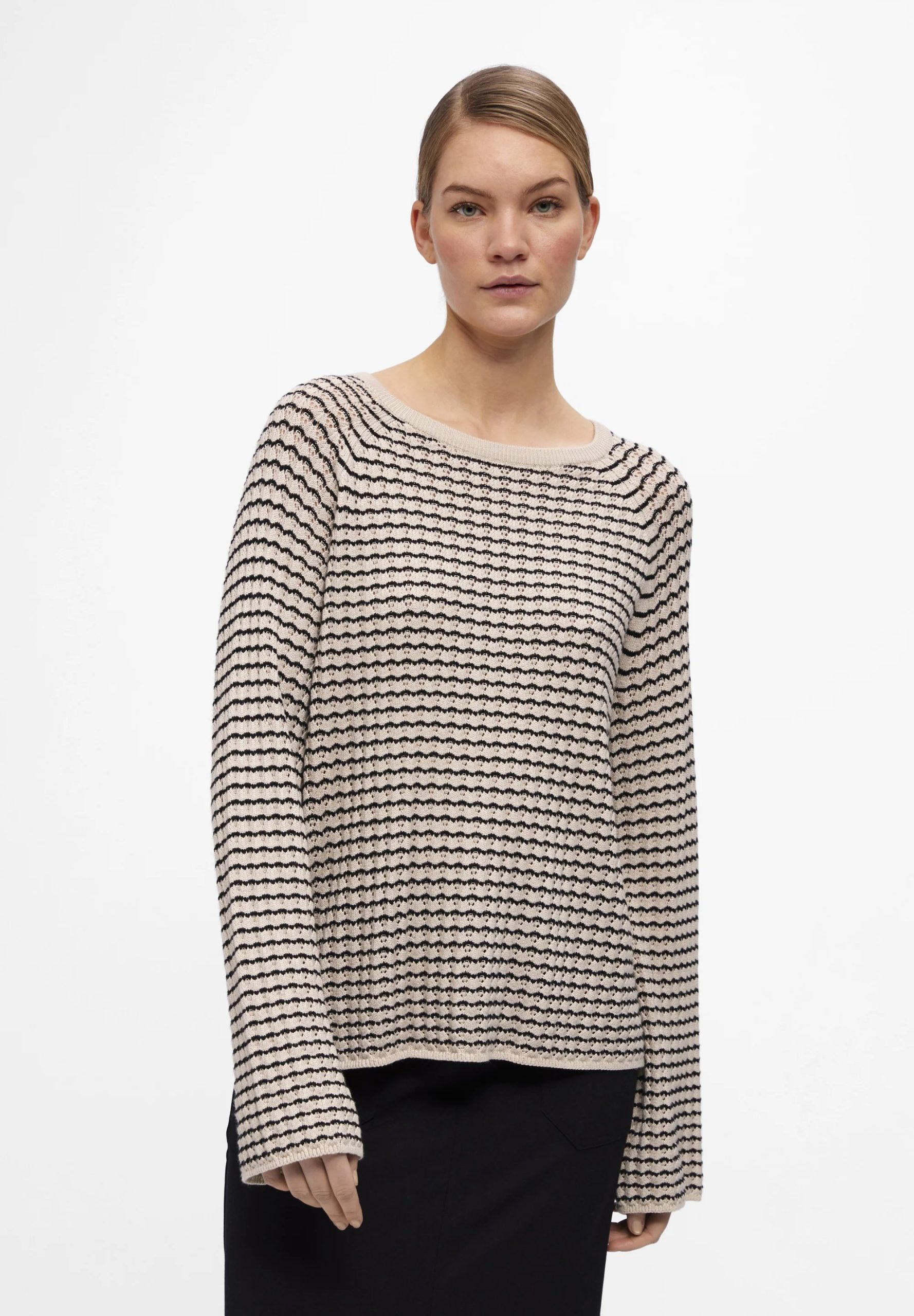 Sandshell - Black 2 Jersey mujer manga larga cuello redondo OBJECT