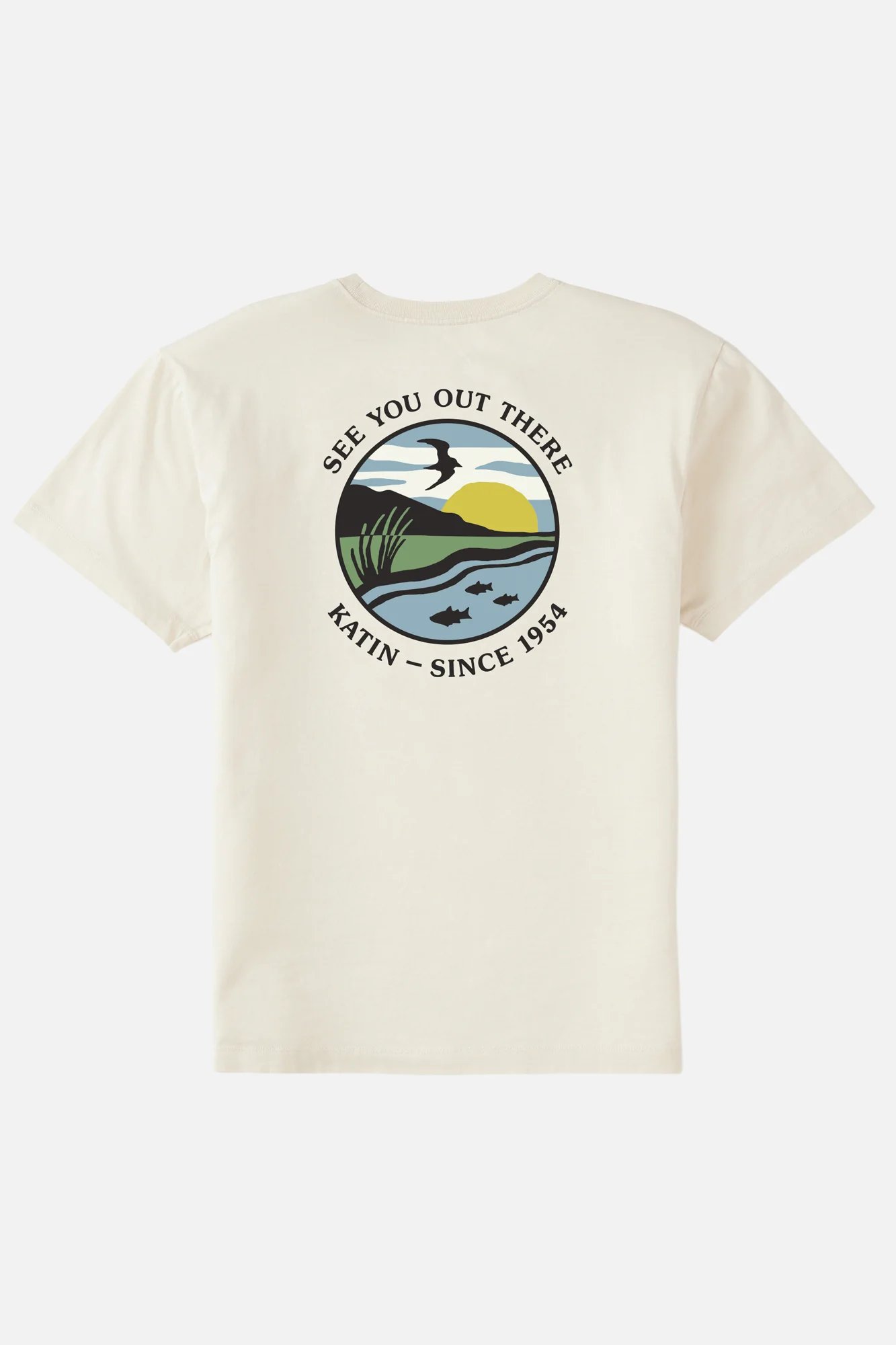 Vintage White 1 Camiseta Katin Scout Tee de algodón orgánico para hombre color beige