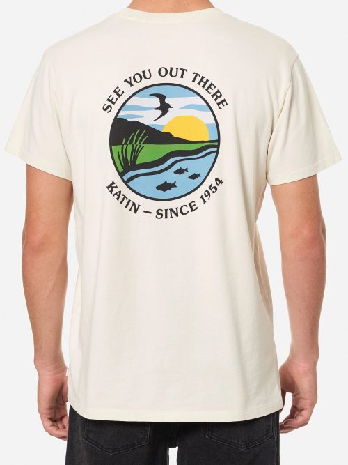 Camiseta Katin Scout Tee de algodón orgánico para hombre color beige