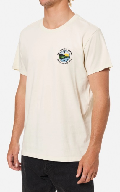 Vintage White 4 Camiseta Katin Scout Tee de algodón orgánico para hombre color beige