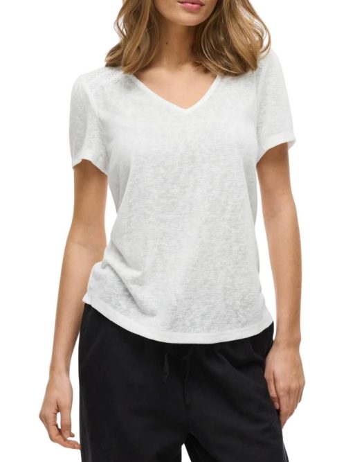 Camiseta suave y cómoda mujer con detalle en hombro