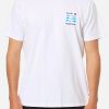 White 2 Camiseta Katin Frequency Tee hombre algodón orgánico con diseño atardecer costero