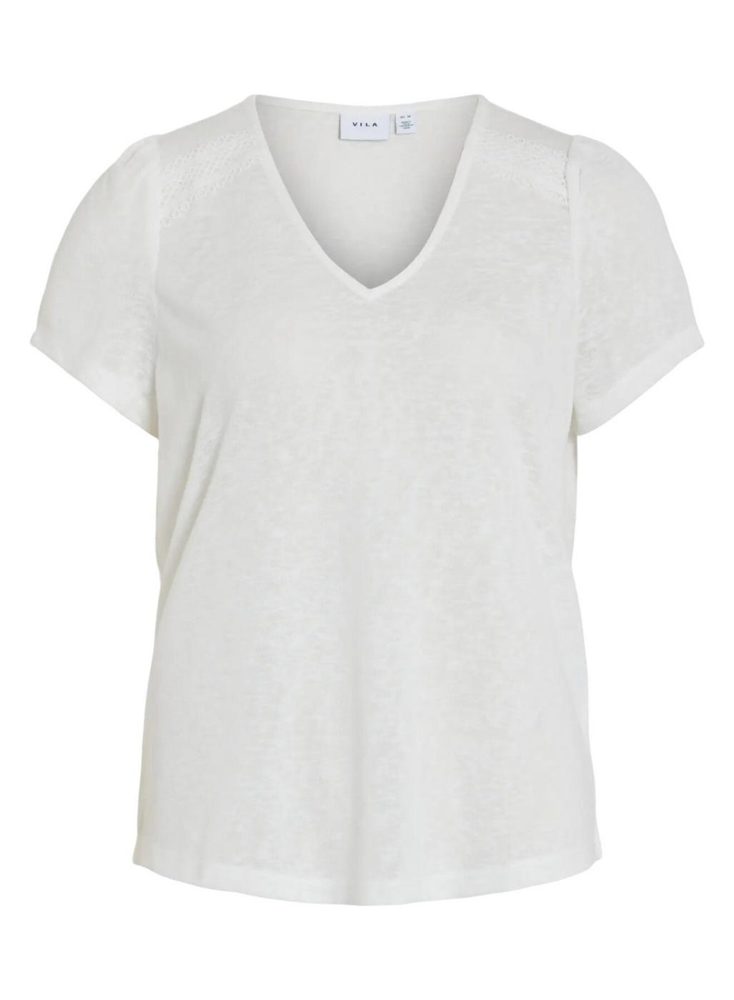 Camiseta suave y cómoda mujer con detalle en hombro