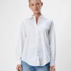 White 2 Camisa mujer manga larga popelina con cuello clásico
