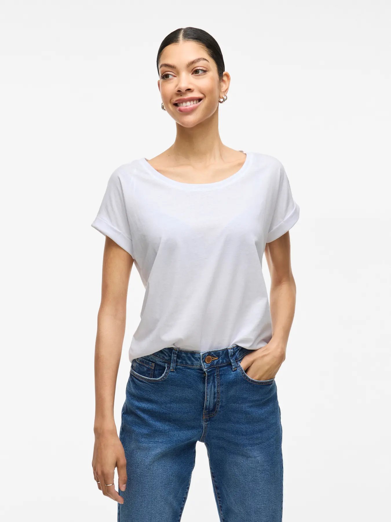 White 2 Camiseta mujer manga corta