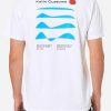 White 3 Camiseta Katin Frequency Tee hombre algodón orgánico con diseño atardecer costero