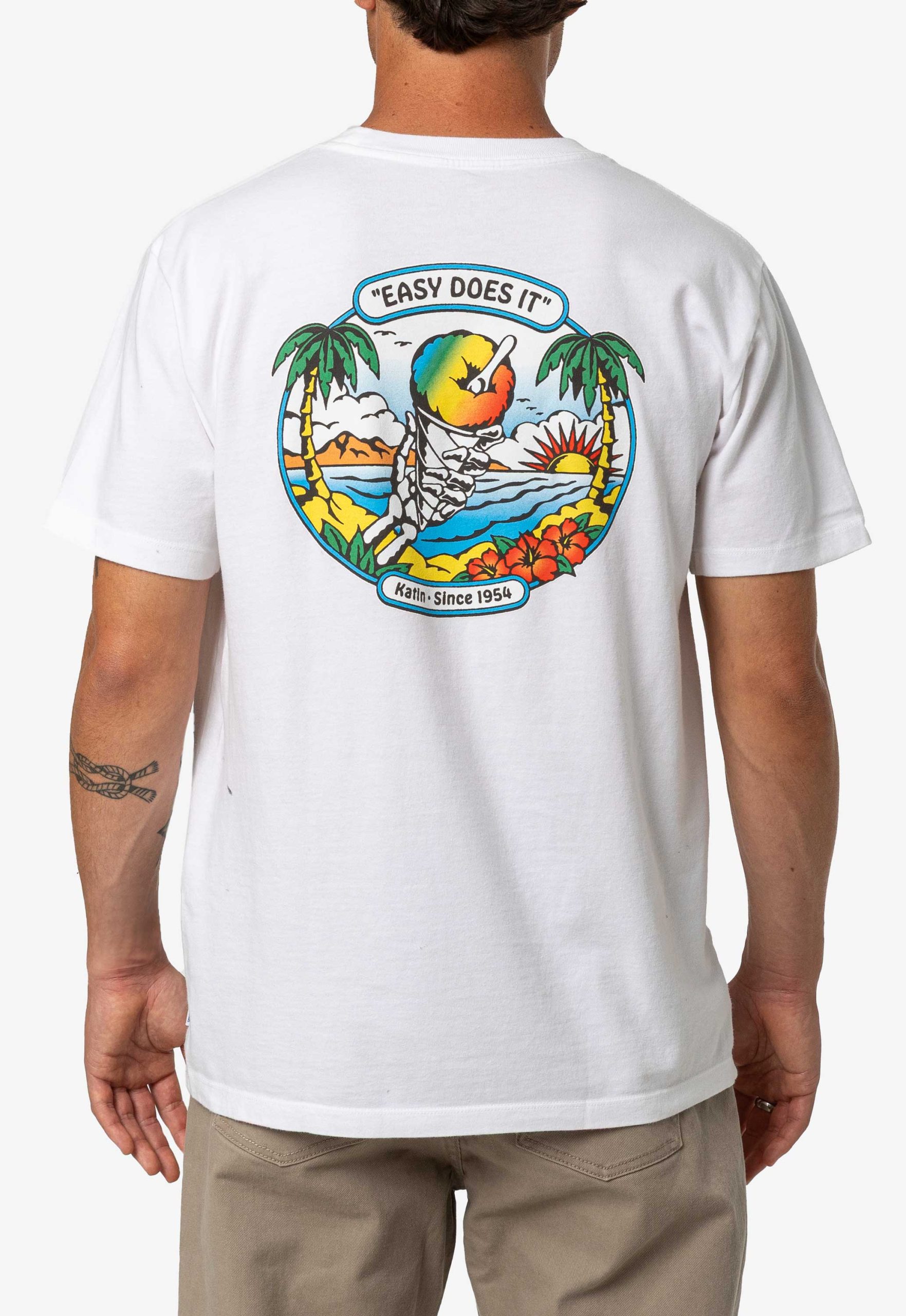 White 3 Camiseta Katin Chillin' Tee hombre algodón orgánico