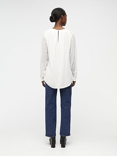 White Gardenia 3 Camiseta mujer manga larga con mangas transparentes