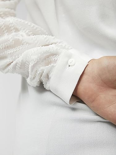 White Gardenia 5 Camiseta mujer manga larga con mangas transparentes