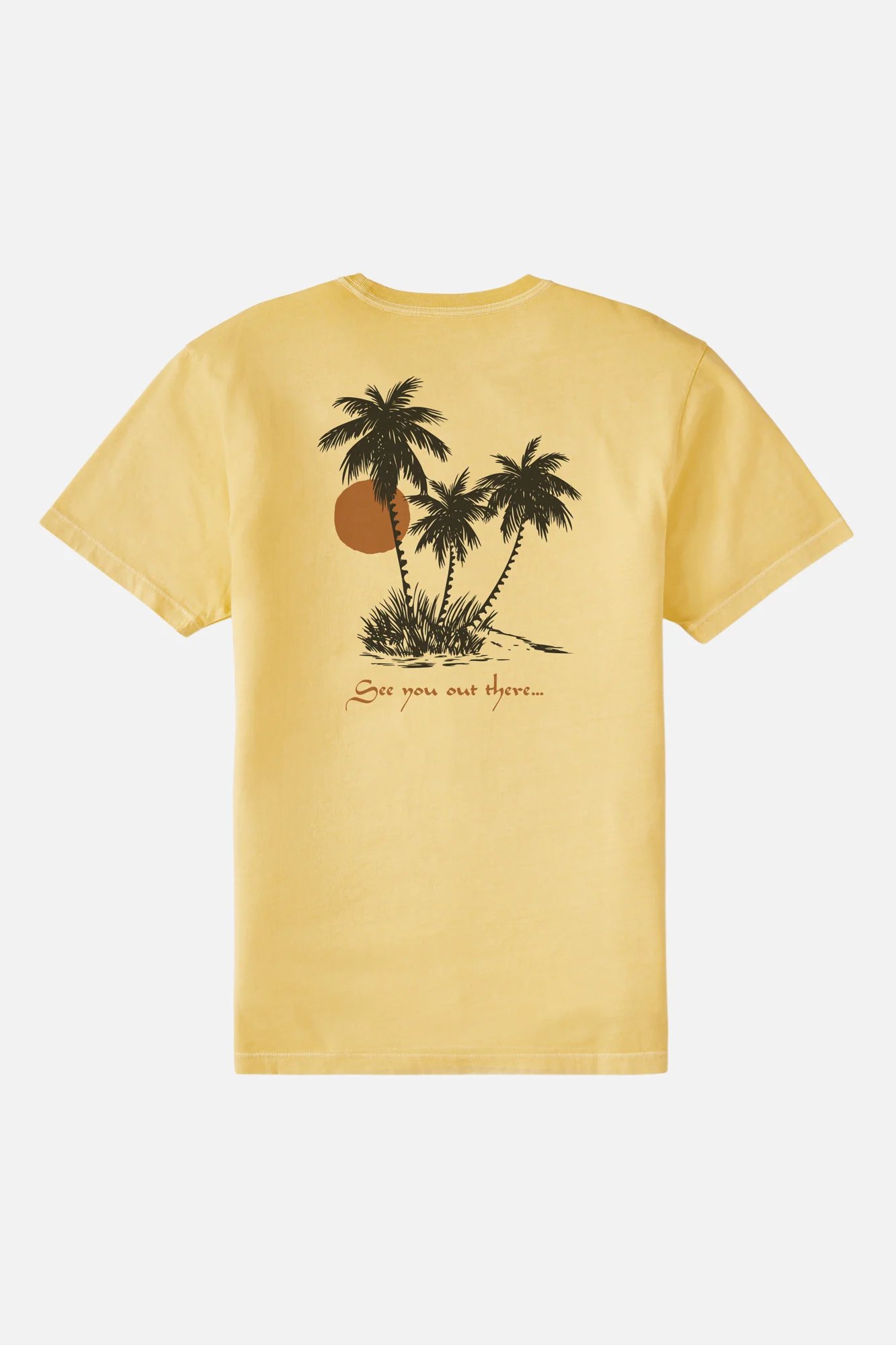 Yellow 1 Camiseta Katin Oasis Tee hombre algodón orgánico teñida y lavada estilo surf vintage