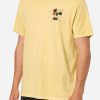 Yellow 3 Camiseta Katin Oasis Tee hombre algodón orgánico teñida y lavada estilo surf vintage