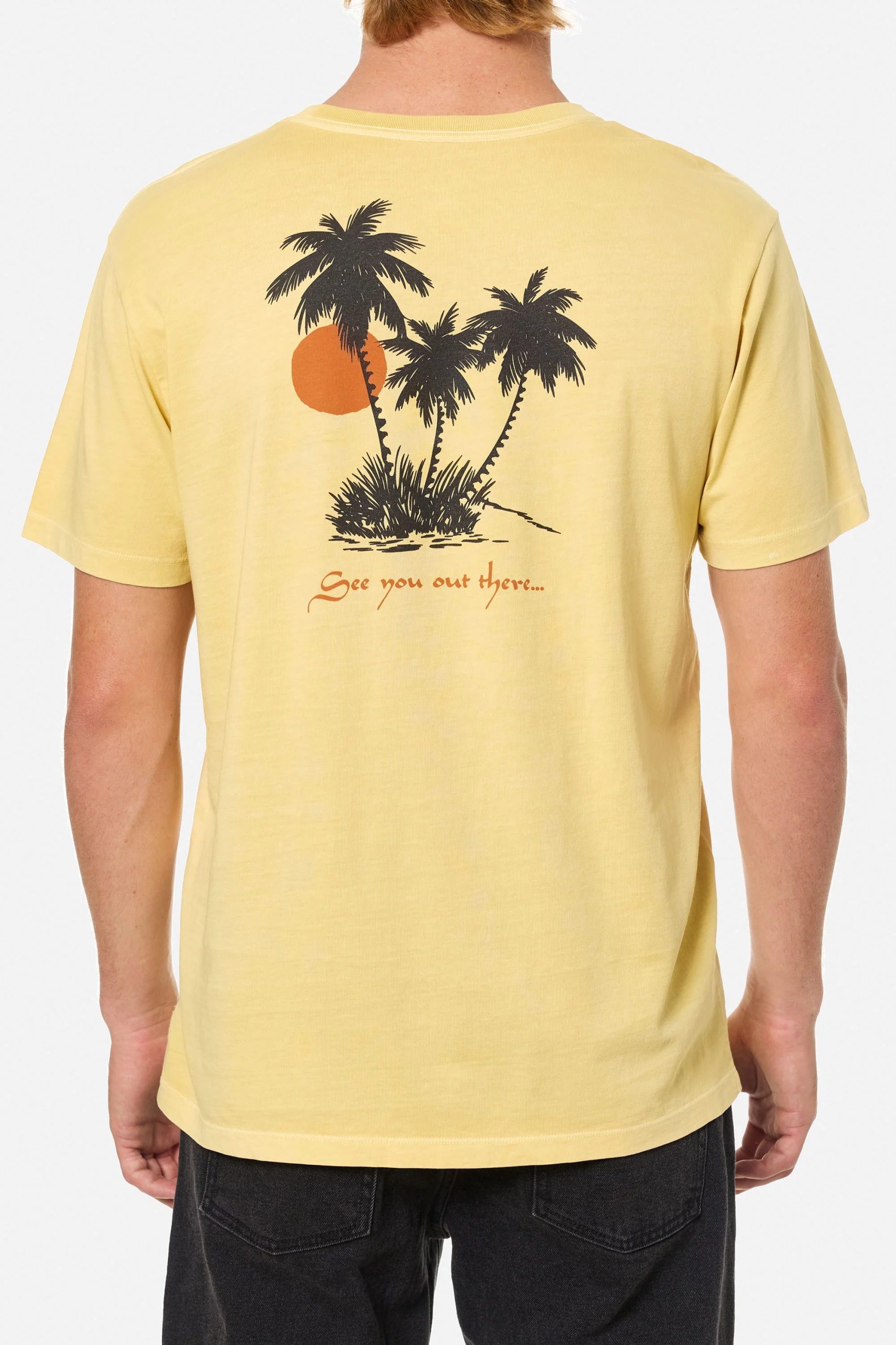Yellow 4 Camiseta Katin Oasis Tee hombre algodón orgánico teñida y lavada estilo surf vintage