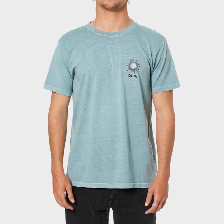 Airforce Blue 1 Camiseta hombre Steady Tee de algodón orgánico, manga corta, estilo retro años 70