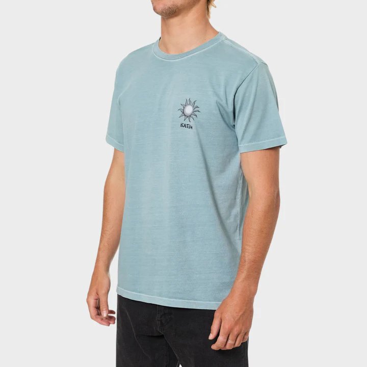 Airforce Blue 2 Camiseta hombre Steady Tee de algodón orgánico, manga corta, estilo retro años 70