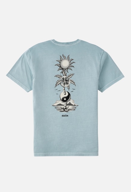 Airforce Blue 4 Camiseta hombre Steady Tee de algodón orgánico, manga corta, estilo retro años 70