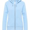 Azul Atenuado 1 Chaqueta sudadera mujer NESKIA ZIP Ragwear con capucha alta y bolsillos