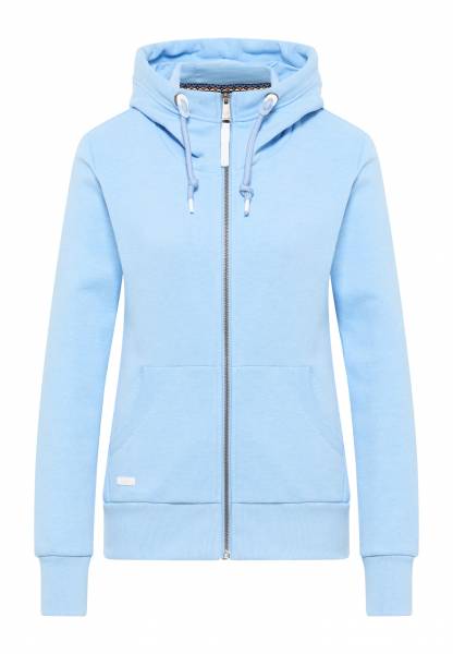 Azul Atenuado 1 Chaqueta sudadera mujer NESKIA ZIP Ragwear con capucha alta y bolsillos
