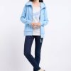 Azul Atenuado 2 Chaqueta sudadera mujer NESKIA ZIP Ragwear con capucha alta y bolsillos