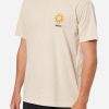 Beige 3 Camiseta hombre Steady Tee de algodón orgánico, manga corta, estilo retro años 70
