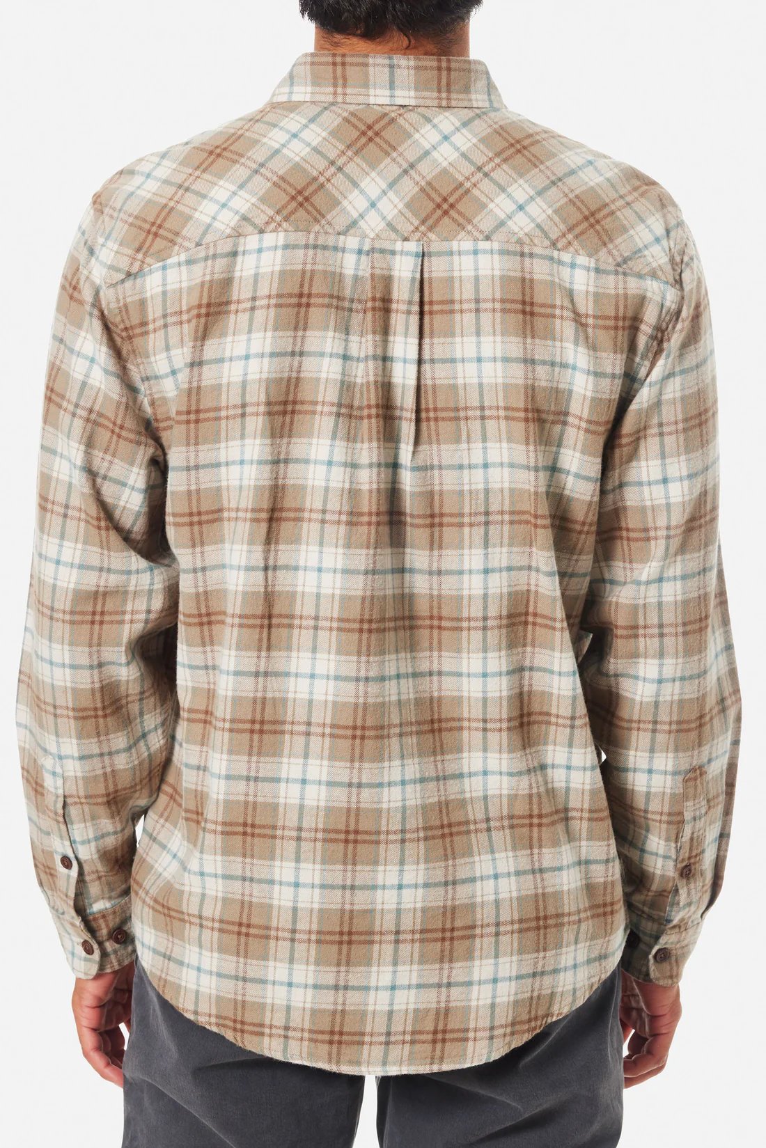 Beige 4 Camisa hombre Derek Flannel de algodón, ligera, manga larga, estilo casual y cómodo