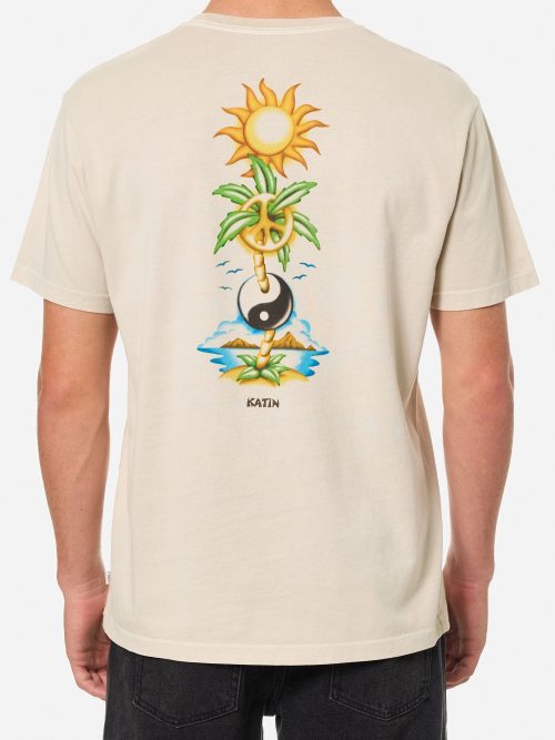 Camiseta hombre Steady Tee de algodón orgánico, manga corta, estilo retro años 70