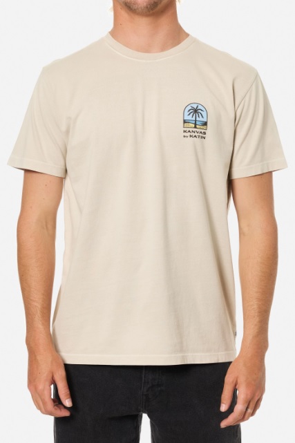 Camiseta hombre Passage Tee Katin de algodón orgánico con diseño tropical