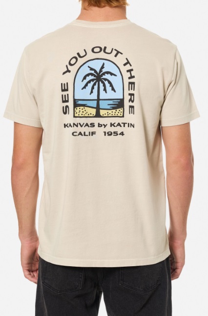 Camiseta hombre Passage Tee Katin de algodón orgánico con diseño tropical