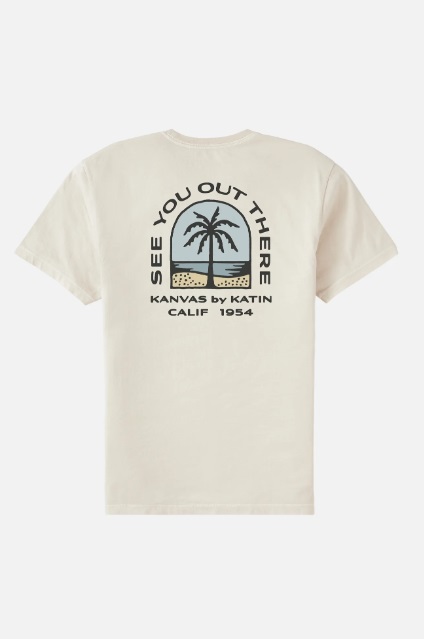 Camiseta hombre Passage Tee Katin de algodón orgánico con diseño tropical