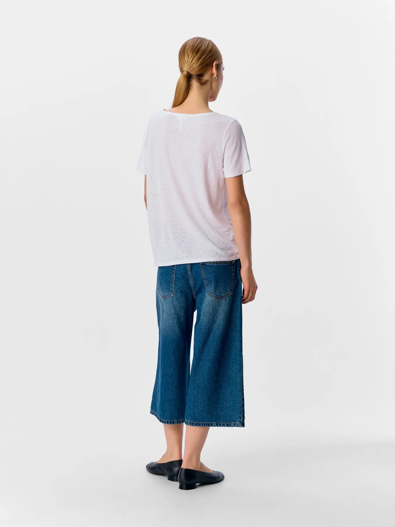 Blanco 3 Camiseta mujer THEA cuello en V VILA