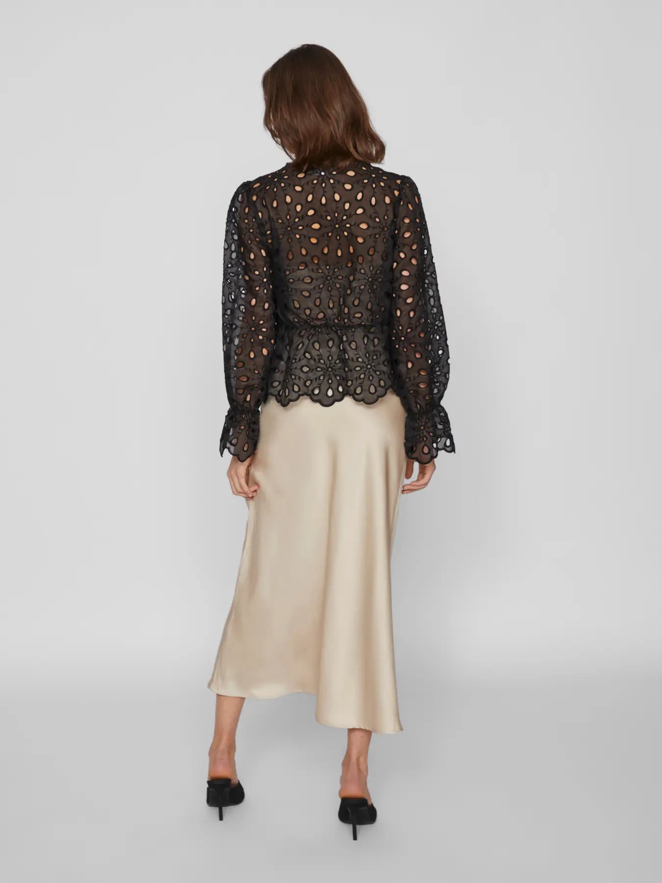 Viellete HW Midi Skirt Champagne