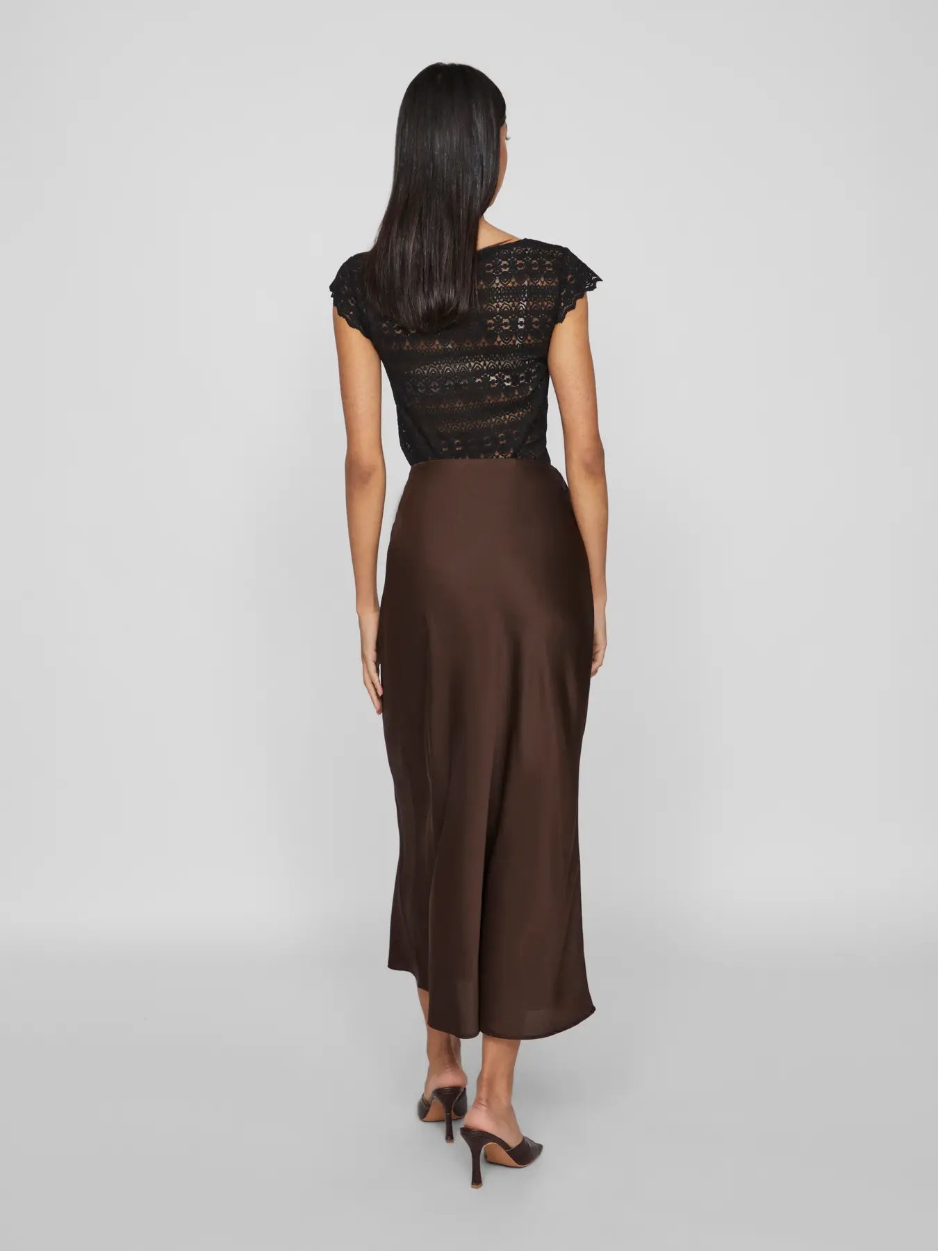 Viellette HW Midi Skirt Coffee Bean