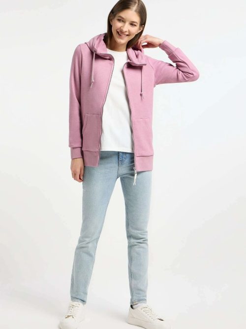 Chaqueta sudadera mujer NESKIA ZIP Ragwear con capucha alta y bolsillos